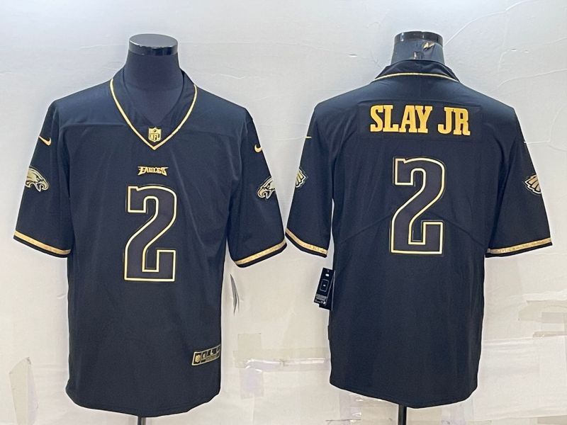 Men Philadelphia Eagles #2 Slay jr Black 2022 Vapor Untouchable Limited Nike NFL Jersey